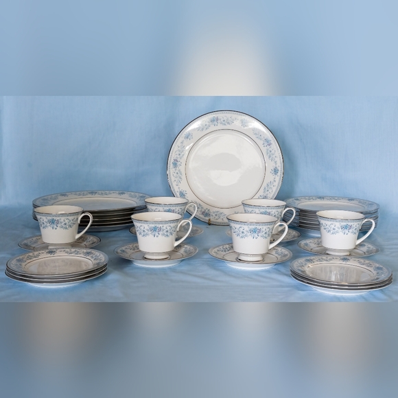 Settings For 6 Beautiful Noritake Blue Hill Pattern - Picture 2 of 16